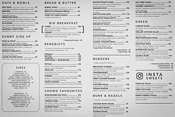 Cape Town Restaurant and Cafe Prices