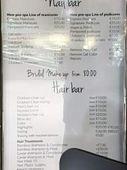 Hair Cut and Massage Prices in Cyprus