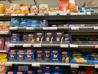 Pasta prices Helsinki Finland