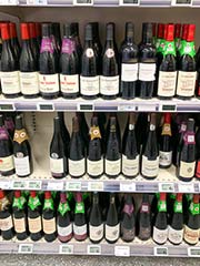 Red wine prices Menton, France