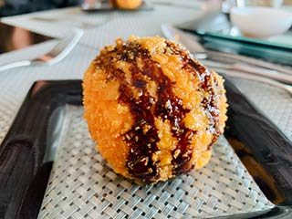 Fried ice cream at Asian a la carte Mitsis Rodos Village Beach Hotel & Spa