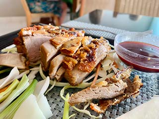 Crispy Duck at Asian a la carte Mitsis Rodos Village Beach Hotel & Spa