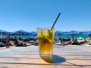 Beach bar drinks at Mitsis Rodos Village Beach Hotel & Spa