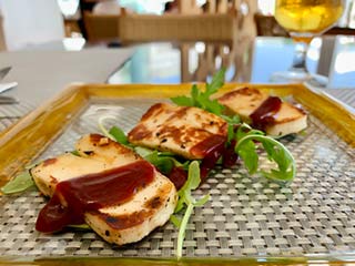 Grilled halloumi Mitsis Rodos Village Beach Hotel & Spa