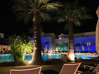 Mitsis Rodos Village Beach Hotel & Spa freshwater pool at night