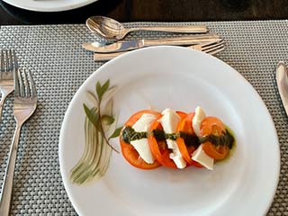 Caprese salad at Italian a la carte Mitsis Rodos Village Beach Hotel & Spa