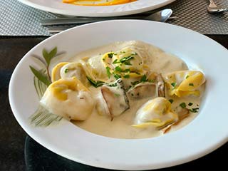 Tortellini at Italian restaurant Mitsis Rodos Village Beach Hotel & Spa