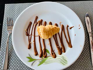 Cannoli at Italian a la carte Mitsis Rodos Village Beach Hotel & Spa